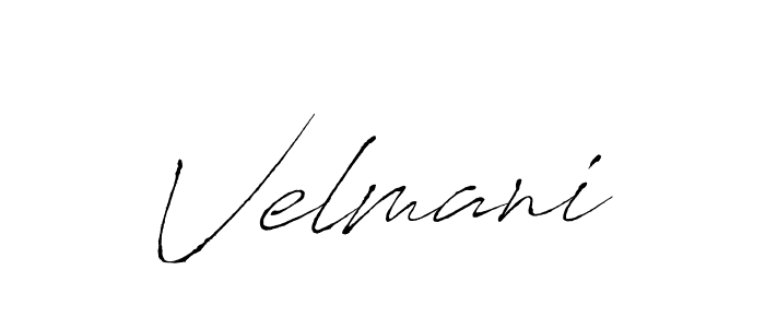 Create a beautiful signature design for name Velmani. With this signature (Antro_Vectra) fonts, you can make a handwritten signature for free. Velmani signature style 6 images and pictures png