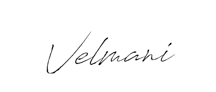 Make a beautiful signature design for name Velmani. With this signature (Antro_Vectra) style, you can create a handwritten signature for free. Velmani signature style 6 images and pictures png