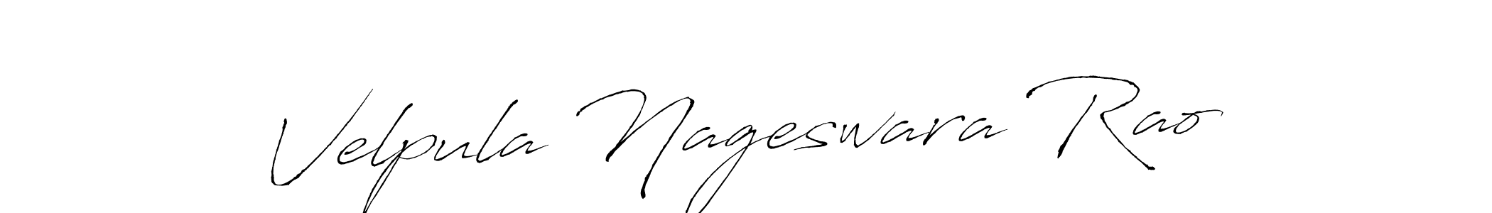 How to make Velpula Nageswara Rao name signature. Use Antro_Vectra style for creating short signs online. This is the latest handwritten sign. Velpula Nageswara Rao signature style 6 images and pictures png