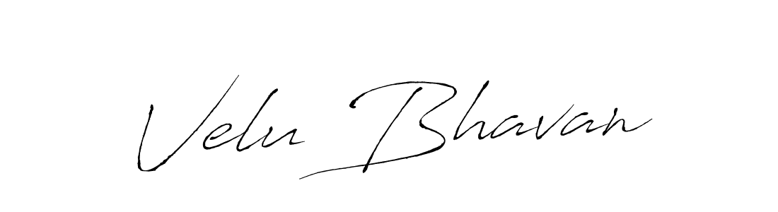 How to make Velu Bhavan name signature. Use Antro_Vectra style for creating short signs online. This is the latest handwritten sign. Velu Bhavan signature style 6 images and pictures png