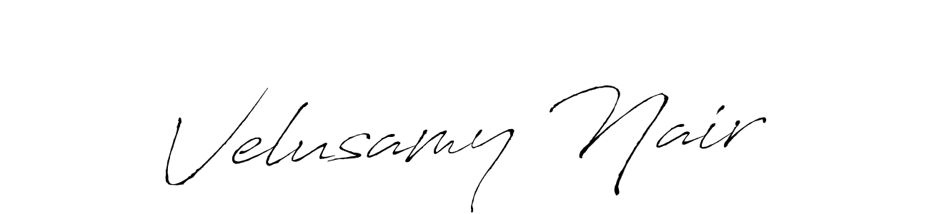 Design your own signature with our free online signature maker. With this signature software, you can create a handwritten (Antro_Vectra) signature for name Velusamy Nair. Velusamy Nair signature style 6 images and pictures png