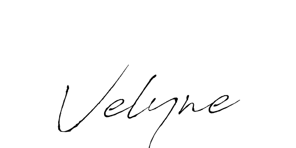 Use a signature maker to create a handwritten signature online. With this signature software, you can design (Antro_Vectra) your own signature for name Velyne. Velyne signature style 6 images and pictures png