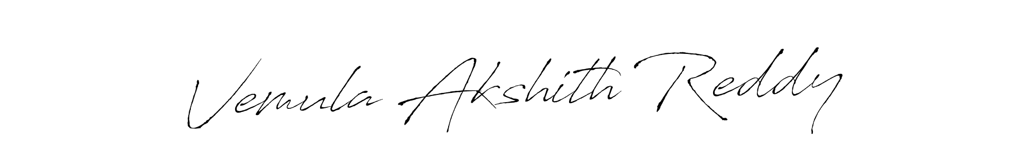 Also You can easily find your signature by using the search form. We will create Vemula Akshith Reddy name handwritten signature images for you free of cost using Antro_Vectra sign style. Vemula Akshith Reddy signature style 6 images and pictures png