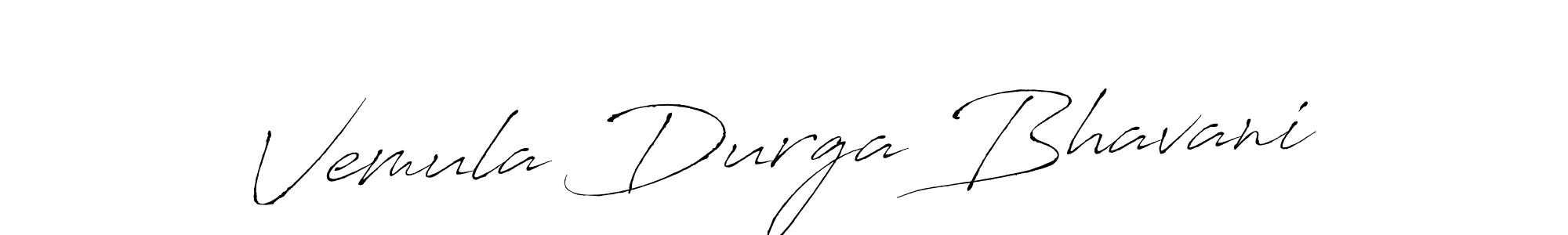 Design your own signature with our free online signature maker. With this signature software, you can create a handwritten (Antro_Vectra) signature for name Vemula Durga Bhavani. Vemula Durga Bhavani signature style 6 images and pictures png