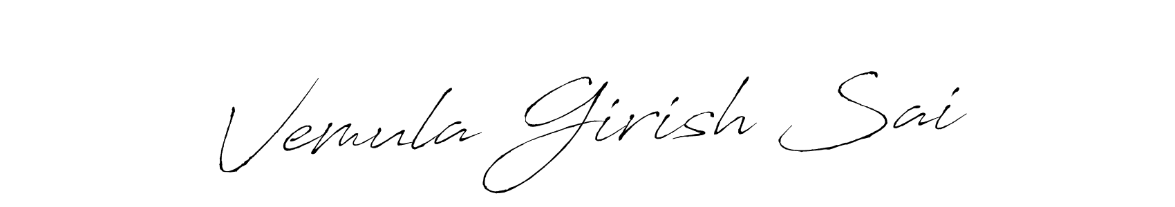 Also You can easily find your signature by using the search form. We will create Vemula Girish Sai name handwritten signature images for you free of cost using Antro_Vectra sign style. Vemula Girish Sai signature style 6 images and pictures png