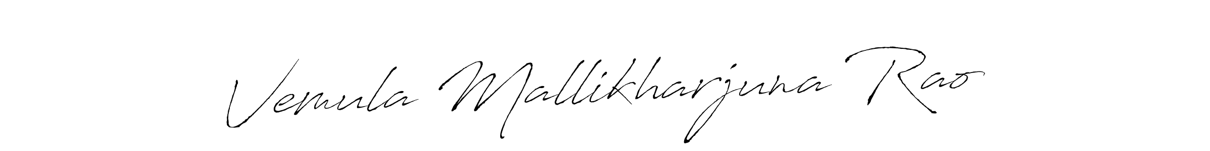 Design your own signature with our free online signature maker. With this signature software, you can create a handwritten (Antro_Vectra) signature for name Vemula Mallikharjuna Rao. Vemula Mallikharjuna Rao signature style 6 images and pictures png