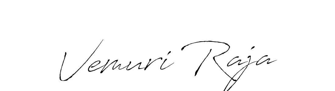 Create a beautiful signature design for name Vemuri Raja. With this signature (Antro_Vectra) fonts, you can make a handwritten signature for free. Vemuri Raja signature style 6 images and pictures png