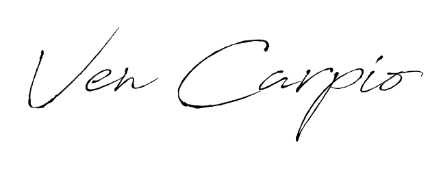Discover how Ven Carpio looks in an executive cursive font (Antro_Vectra). Perfect for legal documents, invoices, and certificates. Ven Carpio signature style 6 images and pictures png