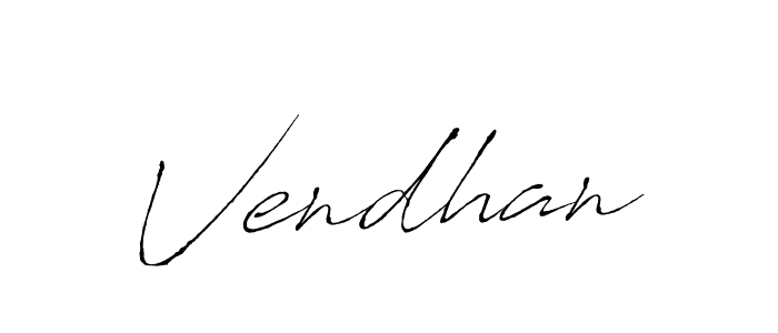 Use a signature maker to create a handwritten signature online. With this signature software, you can design (Antro_Vectra) your own signature for name Vendhan. Vendhan signature style 6 images and pictures png