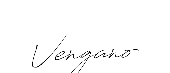 Use a signature maker to create a handwritten signature online. With this signature software, you can design (Antro_Vectra) your own signature for name Vengano. Vengano signature style 6 images and pictures png
