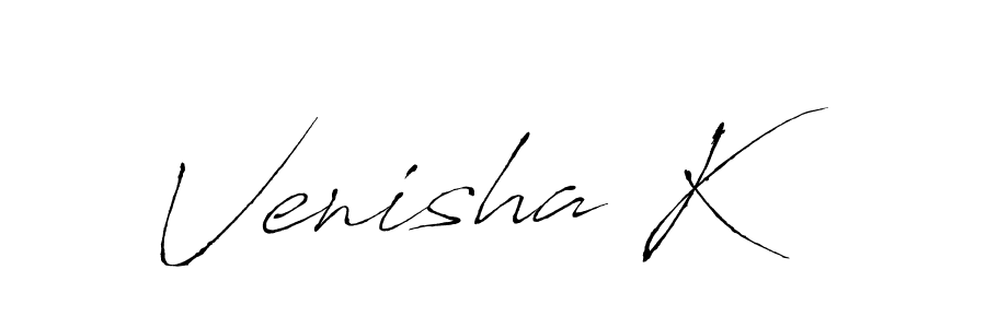 Venisha K stylish signature style. Best Handwritten Sign (Antro_Vectra) for my name. Handwritten Signature Collection Ideas for my name Venisha K. Venisha K signature style 6 images and pictures png