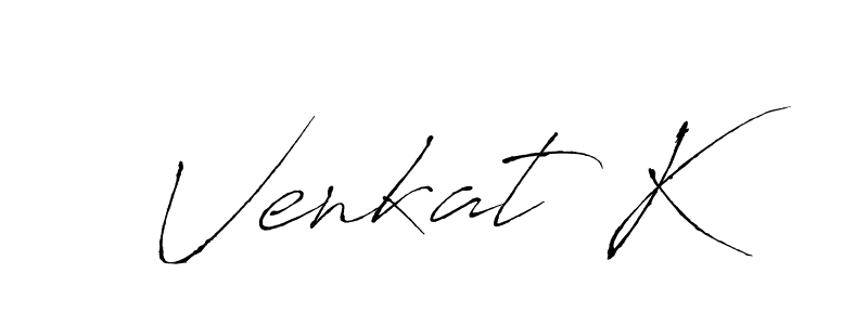 Make a beautiful signature design for name Venkat K. With this signature (Antro_Vectra) style, you can create a handwritten signature for free. Venkat K signature style 6 images and pictures png