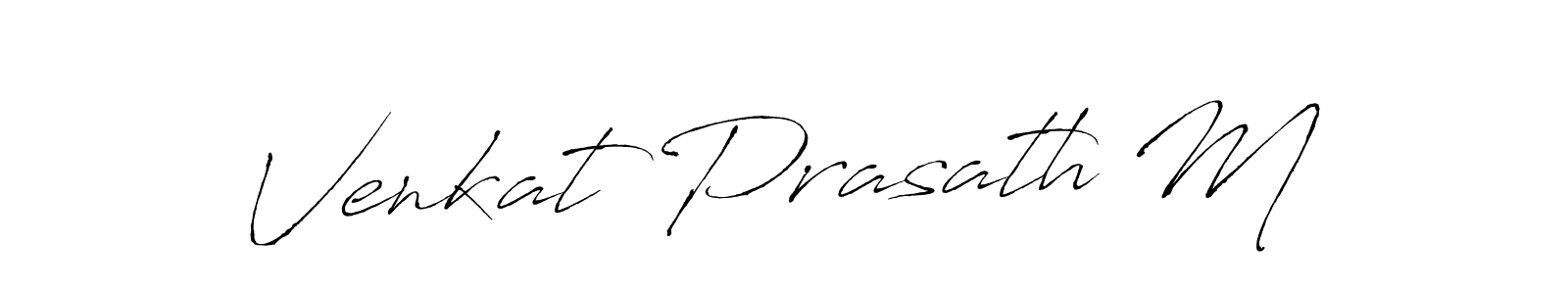 Create a beautiful signature design for name Venkat Prasath M. With this signature (Antro_Vectra) fonts, you can make a handwritten signature for free. Venkat Prasath M signature style 6 images and pictures png