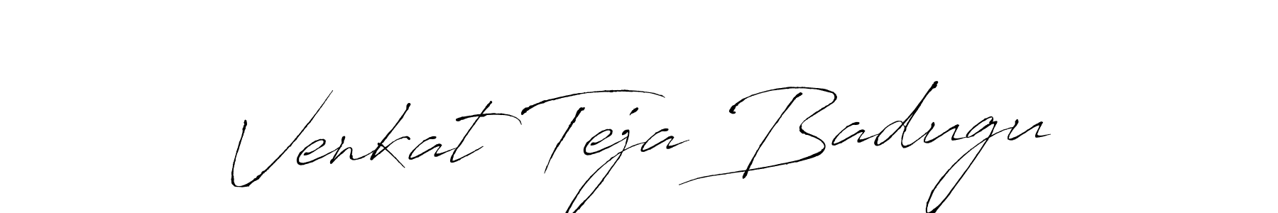 How to make Venkat Teja Badugu signature? Antro_Vectra is a professional autograph style. Create handwritten signature for Venkat Teja Badugu name. Venkat Teja Badugu signature style 6 images and pictures png