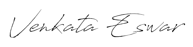 Personalize your online presence with Venkata Eswar signature rendered in elegant Antro_Vectra font. Great for website footers and blogs. Venkata Eswar signature style 6 images and pictures png