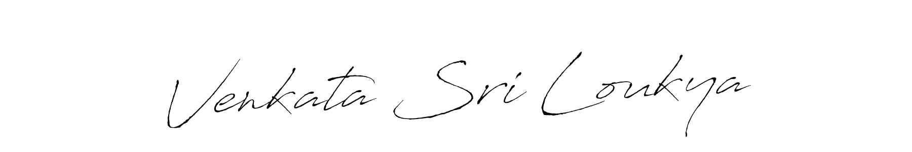 You should practise on your own different ways (Antro_Vectra) to write your name (Venkata Sri Loukya) in signature. don't let someone else do it for you. Venkata Sri Loukya signature style 6 images and pictures png