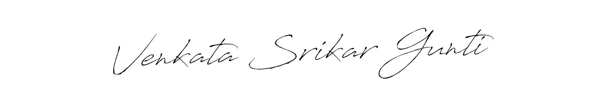 How to make Venkata Srikar Gunti signature? Antro_Vectra is a professional autograph style. Create handwritten signature for Venkata Srikar Gunti name. Venkata Srikar Gunti signature style 6 images and pictures png