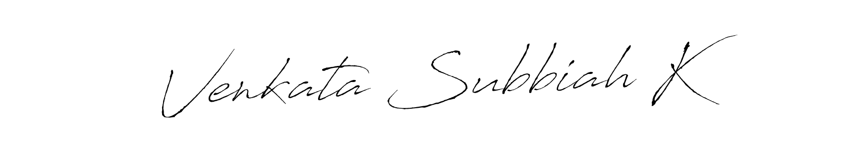 Venkata Subbiah K stylish signature style. Best Handwritten Sign (Antro_Vectra) for my name. Handwritten Signature Collection Ideas for my name Venkata Subbiah K. Venkata Subbiah K signature style 6 images and pictures png
