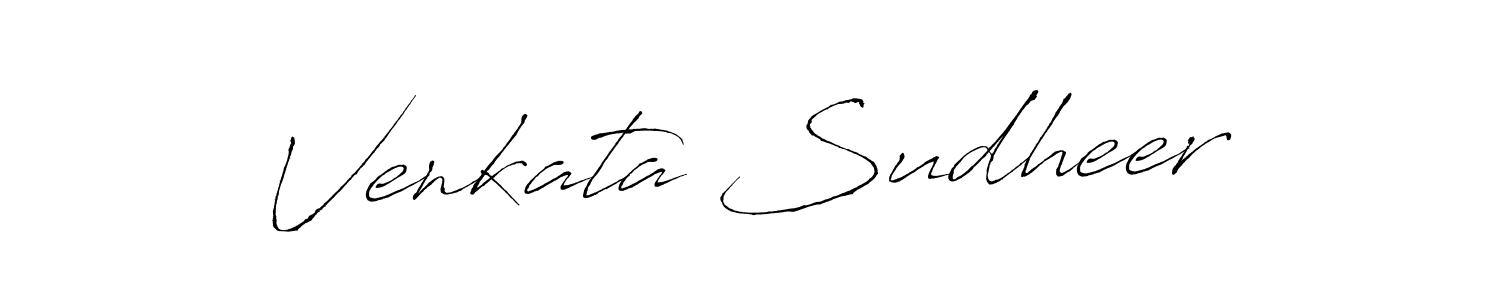 How to make Venkata Sudheer name signature. Use Antro_Vectra style for creating short signs online. This is the latest handwritten sign. Venkata Sudheer signature style 6 images and pictures png