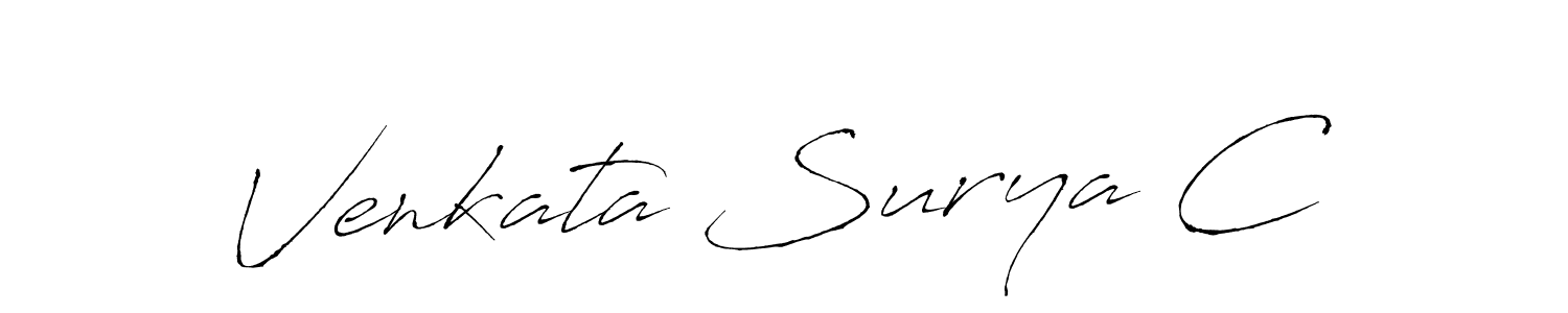 Also we have Venkata Surya C name is the best signature style. Create professional handwritten signature collection using Antro_Vectra autograph style. Venkata Surya C signature style 6 images and pictures png