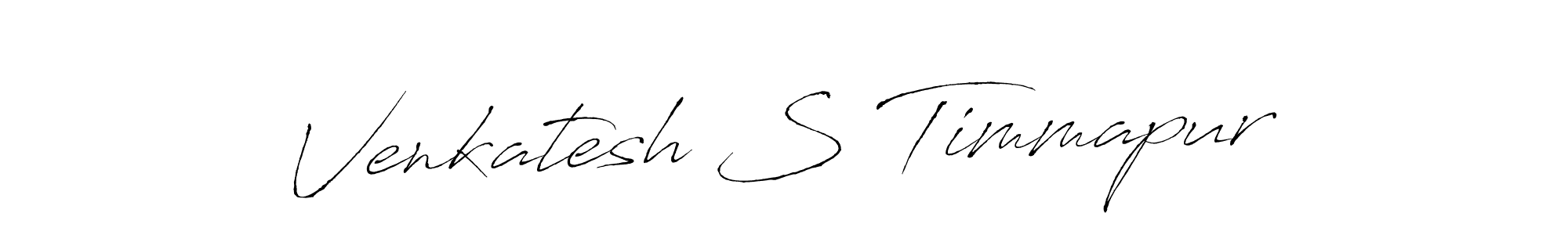 The best way (Antro_Vectra) to make a short signature is to pick only two or three words in your name. The name Venkatesh S Timmapur include a total of six letters. For converting this name. Venkatesh S Timmapur signature style 6 images and pictures png