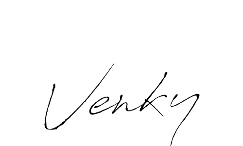 Use a signature maker to create a handwritten signature online. With this signature software, you can design (Antro_Vectra) your own signature for name Venky. Venky signature style 6 images and pictures png