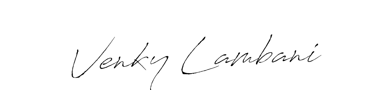 Use a signature maker to create a handwritten signature online. With this signature software, you can design (Antro_Vectra) your own signature for name Venky Lambani. Venky Lambani signature style 6 images and pictures png