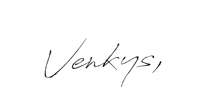 Make a beautiful signature design for name Venkys,. With this signature (Antro_Vectra) style, you can create a handwritten signature for free. Venkys, signature style 6 images and pictures png