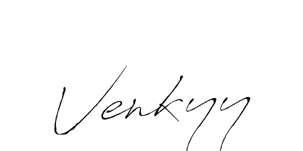 Venkyy stylish signature style. Best Handwritten Sign (Antro_Vectra) for my name. Handwritten Signature Collection Ideas for my name Venkyy. Venkyy signature style 6 images and pictures png