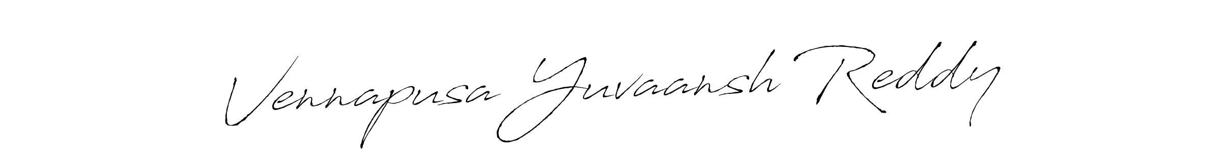 How to make Vennapusa Yuvaansh Reddy name signature. Use Antro_Vectra style for creating short signs online. This is the latest handwritten sign. Vennapusa Yuvaansh Reddy signature style 6 images and pictures png