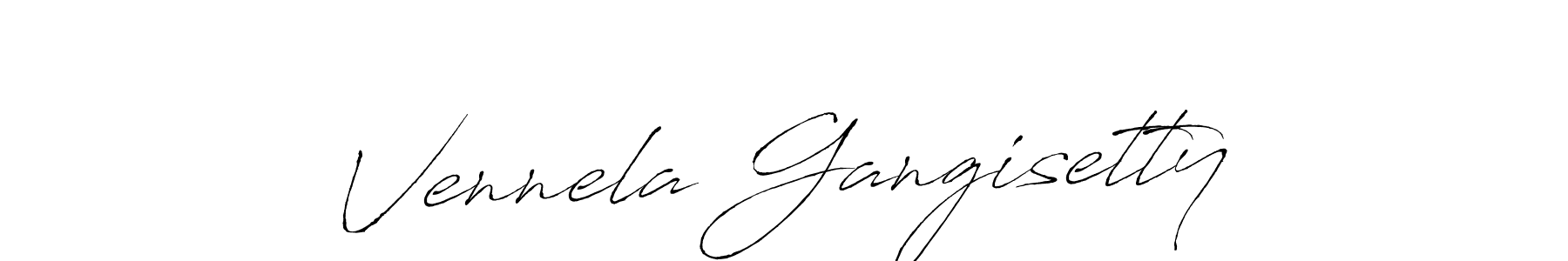 Make a short Vennela Gangisetty signature style. Manage your documents anywhere anytime using Antro_Vectra. Create and add eSignatures, submit forms, share and send files easily. Vennela Gangisetty signature style 6 images and pictures png