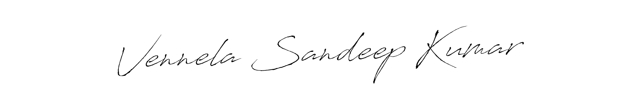 Make a short Vennela Sandeep Kumar signature style. Manage your documents anywhere anytime using Antro_Vectra. Create and add eSignatures, submit forms, share and send files easily. Vennela Sandeep Kumar signature style 6 images and pictures png
