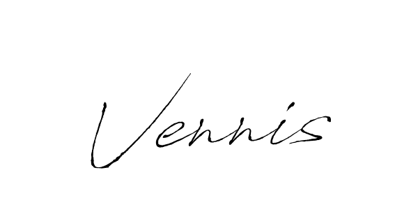 You should practise on your own different ways (Antro_Vectra) to write your name (Vennis) in signature. don't let someone else do it for you. Vennis signature style 6 images and pictures png