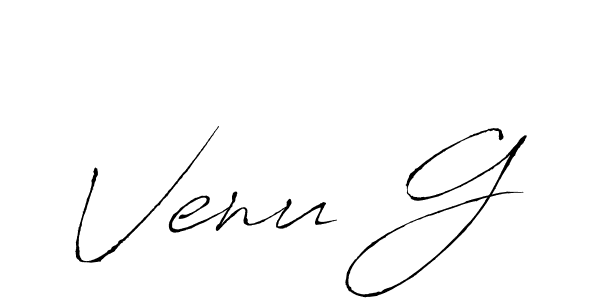 Create a beautiful signature design for name Venu G. With this signature (Antro_Vectra) fonts, you can make a handwritten signature for free. Venu G signature style 6 images and pictures png