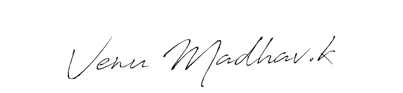 You should practise on your own different ways (Antro_Vectra) to write your name (Venu Madhav.k) in signature. don't let someone else do it for you. Venu Madhav.k signature style 6 images and pictures png