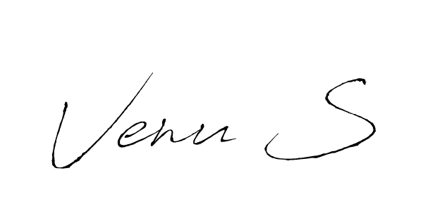 The best way (Antro_Vectra) to make a short signature is to pick only two or three words in your name. The name Venu S include a total of six letters. For converting this name. Venu S signature style 6 images and pictures png