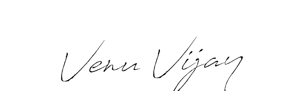 Use a signature maker to create a handwritten signature online. With this signature software, you can design (Antro_Vectra) your own signature for name Venu Vijay. Venu Vijay signature style 6 images and pictures png