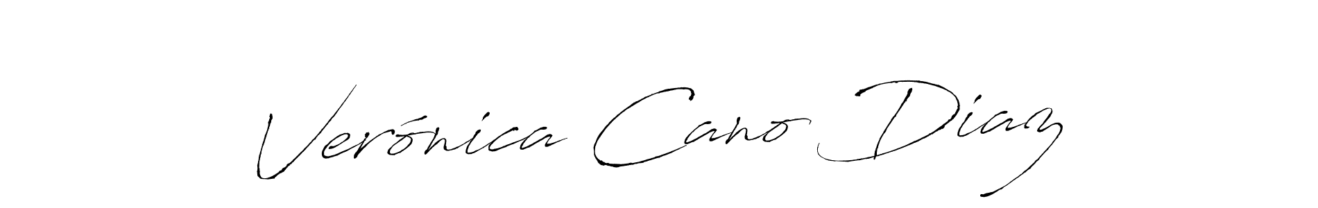 How to make Verónica Cano Diaz name signature. Use Antro_Vectra style for creating short signs online. This is the latest handwritten sign. Verónica Cano Diaz signature style 6 images and pictures png