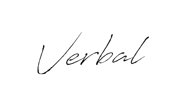 Make a beautiful signature design for name Verbal. With this signature (Antro_Vectra) style, you can create a handwritten signature for free. Verbal signature style 6 images and pictures png