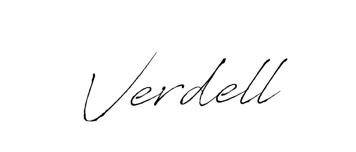 Design your own signature with our free online signature maker. With this signature software, you can create a handwritten (Antro_Vectra) signature for name Verdell. Verdell signature style 6 images and pictures png