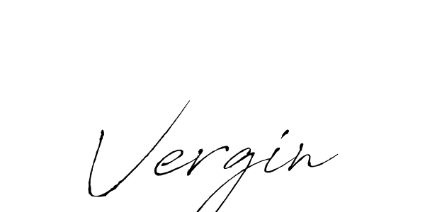 Vergin stylish signature style. Best Handwritten Sign (Antro_Vectra) for my name. Handwritten Signature Collection Ideas for my name Vergin. Vergin signature style 6 images and pictures png