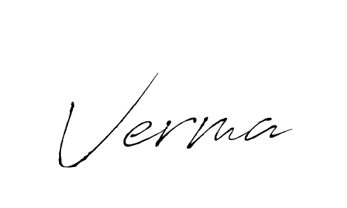 Design your own signature with our free online signature maker. With this signature software, you can create a handwritten (Antro_Vectra) signature for name Verma. Verma signature style 6 images and pictures png