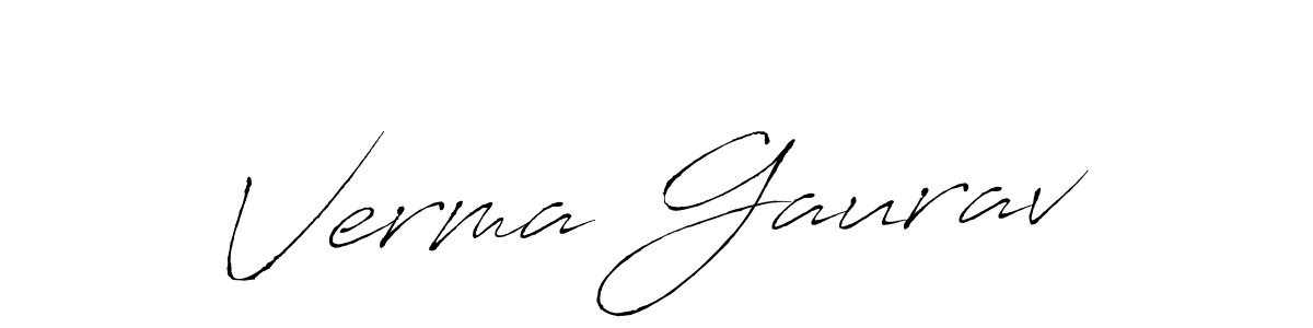 Make a beautiful signature design for name Verma Gaurav. With this signature (Antro_Vectra) style, you can create a handwritten signature for free. Verma Gaurav signature style 6 images and pictures png