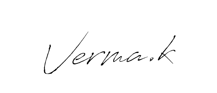 Make a beautiful signature design for name Verma.k. Use this online signature maker to create a handwritten signature for free. Verma.k signature style 6 images and pictures png