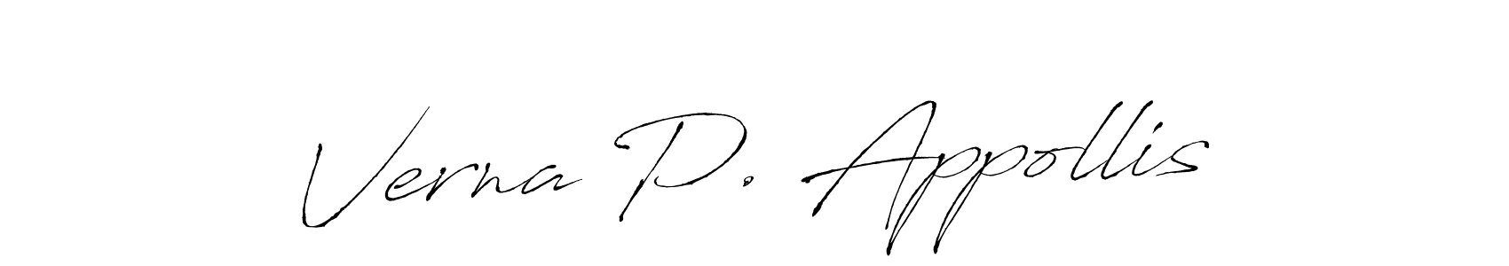 Also we have Verna P. Appollis name is the best signature style. Create professional handwritten signature collection using Antro_Vectra autograph style. Verna P. Appollis signature style 6 images and pictures png