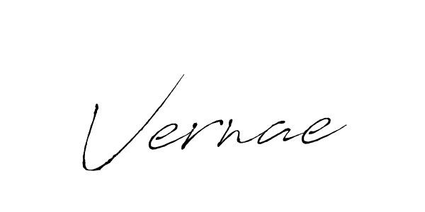 Use a signature maker to create a handwritten signature online. With this signature software, you can design (Antro_Vectra) your own signature for name Vernae. Vernae signature style 6 images and pictures png