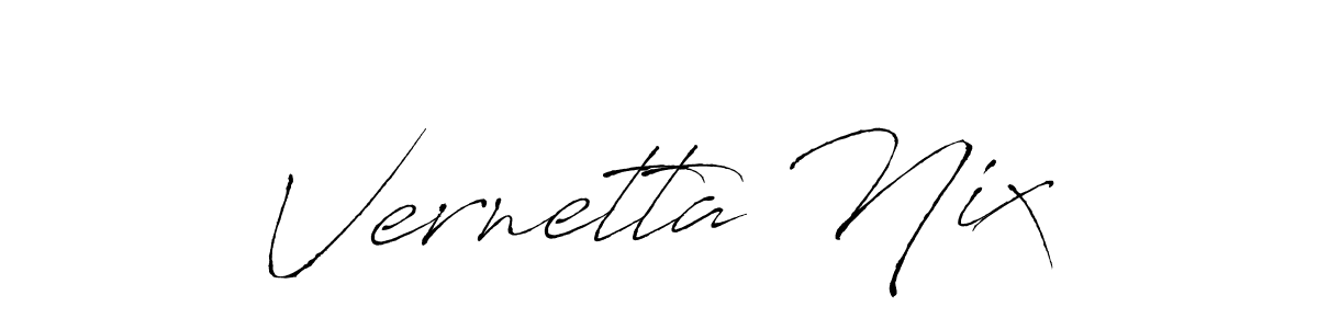 How to make Vernetta Nix signature? Antro_Vectra is a professional autograph style. Create handwritten signature for Vernetta Nix name. Vernetta Nix signature style 6 images and pictures png