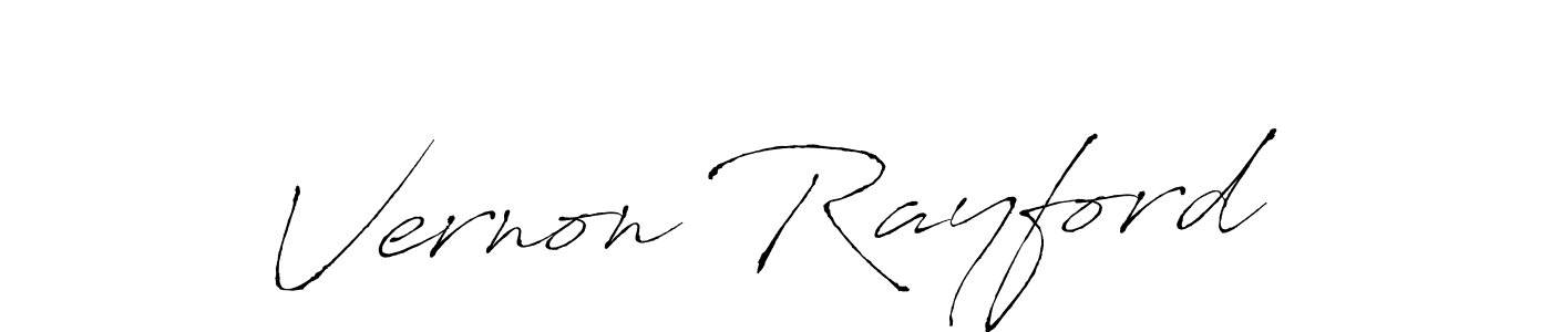 How to make Vernon Rayford name signature. Use Antro_Vectra style for creating short signs online. This is the latest handwritten sign. Vernon Rayford signature style 6 images and pictures png