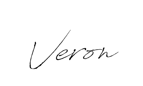 Design your own signature with our free online signature maker. With this signature software, you can create a handwritten (Antro_Vectra) signature for name Veron. Veron signature style 6 images and pictures png