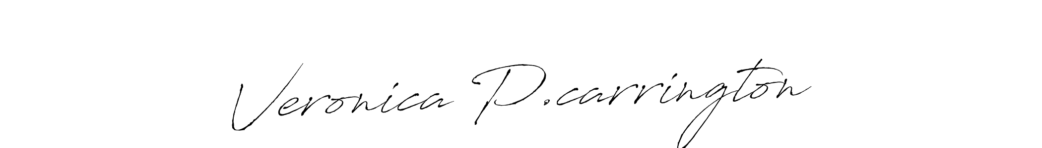 Design your own signature with our free online signature maker. With this signature software, you can create a handwritten (Antro_Vectra) signature for name Veronica P.carrington. Veronica P.carrington signature style 6 images and pictures png